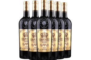 法国波尔多美森堡金标皇冠干红葡萄酒宽肩雕花瓶750ml6瓶整箱价格多少钱？