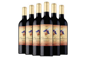 法国双银奖查理曼梅洛干红葡萄酒750ml6瓶整箱价格多少钱？