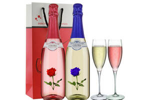 西班牙科洛巴红玫瑰桃红+蓝玫瑰白起泡葡萄酒750mlx2瓶礼盒装价格多少钱？