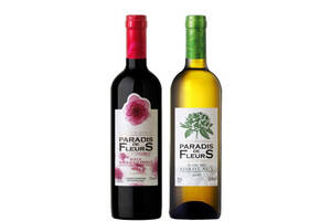 法国波尔多产区花境干红+干白葡萄酒750mlx2瓶礼盒装价格多少钱？