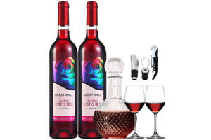 国产长城玫瑰红甜葡萄酒750mlx2瓶礼盒装价格多少钱？