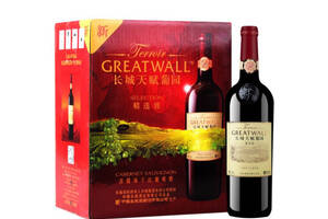 国产长城GreatWall天赋葡园精选级赤霞珠干红葡萄酒750ml6瓶整箱价格多少钱？