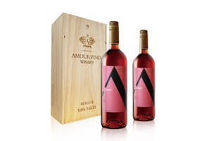美国爱慕酒庄AMOURVINO经典A标桃红葡萄酒750mlx2瓶礼盒装价格多少钱？