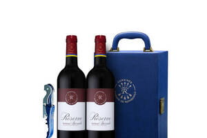 法国波尔多AOC珍藏干红葡萄酒750mlx2瓶礼盒装价格多少钱？
