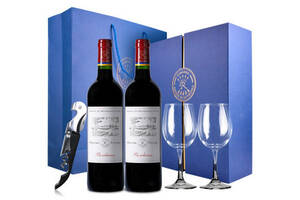 法国拉菲罗斯柴尔德拉菲尚品波尔多干红葡萄酒耀蓝750mlx2瓶礼盒装价格多少钱？