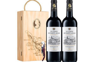法国拉蒙波尔多AOC圣亚当伯爵干红葡萄酒750mlx2瓶礼盒装价格多少钱？