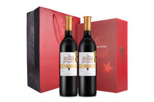 国产王朝经典优选级干红葡萄酒红色750mlx2瓶礼盒装价格多少钱？
