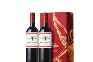 智利蒙特斯欧法红色天使梅洛干红葡萄酒缕空套装750mlx2瓶礼盒装价格多少钱？