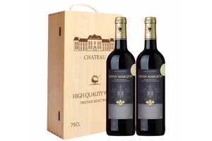 法国萨德侯爵MARQUISDESADE珍酿干红葡萄酒750mlx2瓶礼盒装价格多少钱？