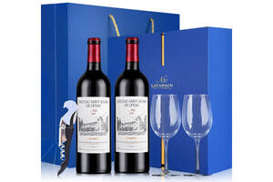 法国优级波尔多AOC露颂庄园橡木桶陈酿N30干红葡萄酒750mlx2瓶礼盒装价格多少钱？