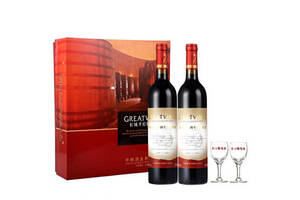 国产长城华夏葡园橡木桶干红葡萄酒750mlx2瓶礼盒装价格多少钱？