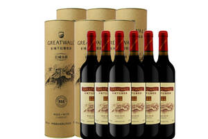 国产长城GreatWall金爵精选级解百纳干红葡萄酒圆筒750ml6瓶整箱价格多少钱？