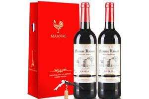 法国曼拉维MAANAE凯旋干红葡萄酒750mlx2瓶礼盒装价格多少钱？