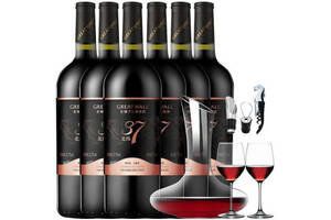 国产长城葡萄酒北纬37度精选级赤霞珠干红葡萄酒750ml6瓶整箱价格多少钱？