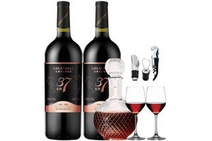 国产长城葡萄酒北纬37度精选级赤霞珠干红葡萄酒750mlx2瓶礼盒装价格多少钱？