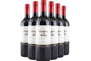 智利中央山谷干露红魔鬼卡本妮苏维翁干红葡萄酒750ml6瓶整箱价格多少钱？
