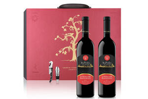 格鲁吉亚哈列巴萨别拉维黑红标干红葡萄酒750mlx2支礼盒装价格多少钱？