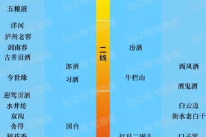 中国白酒天梯图来了，一二三线品牌分别是谁？