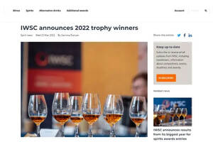 2022IWSC的12款“年度最佳烈酒”