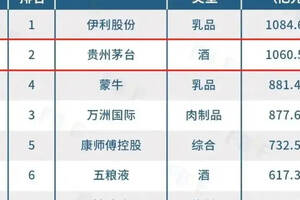 2022中国食品饮料百强榜发布，贵州茅台位列全榜第二、酒类第一，