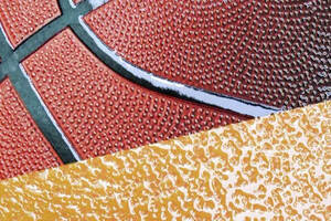 篮球与橙子的激烈碰撞，琉璃凸印的苹果手机iphoneX壁纸