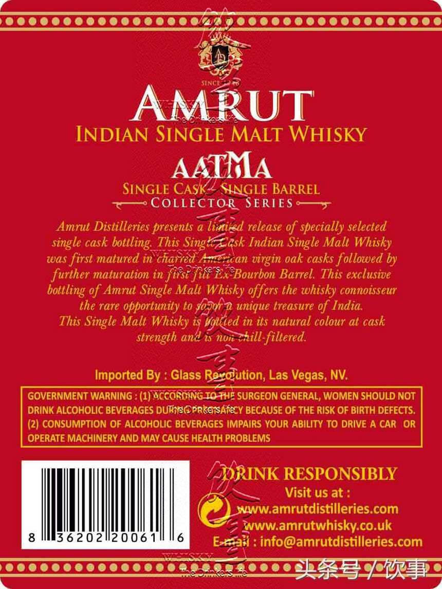专供美国！印度雅沐特(Amrut)推出收藏家单桶系列威士忌