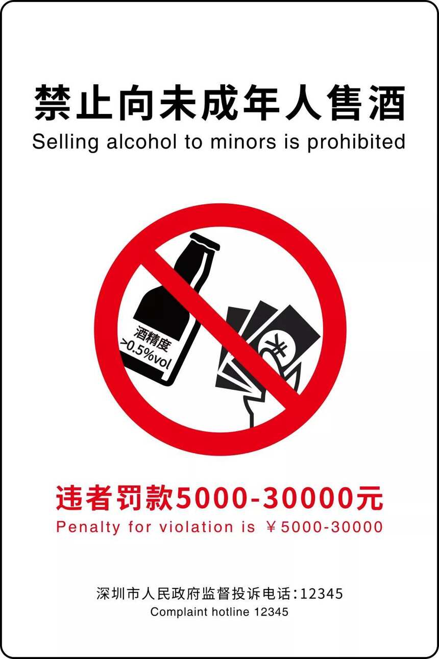 今年起，深圳卖酒不亮这张纸，最高罚款1,000元