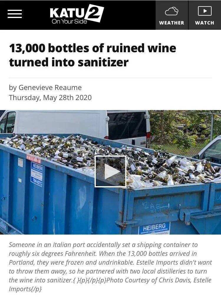 13000瓶葡萄酒冻成冰！船老板想当垃圾扔掉，进口商将其变废为宝