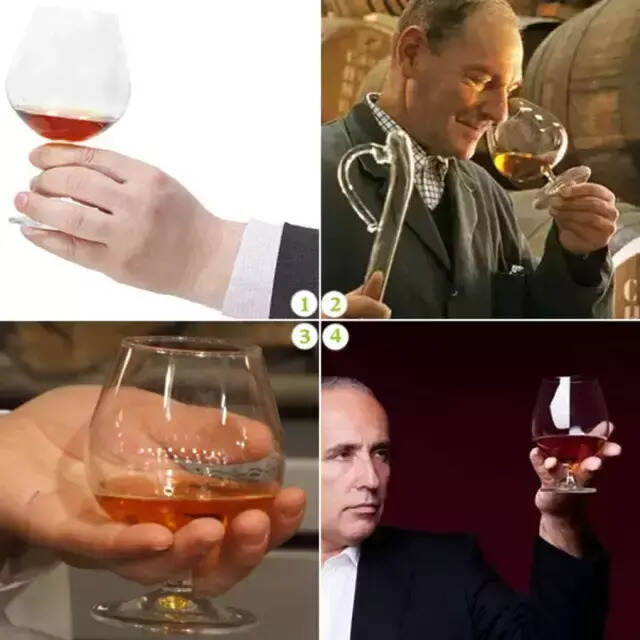 终于知道喝葡萄酒、白兰地、威士忌和白酒时该怎么持杯了