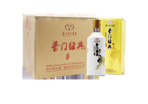53度贵州茅台集团酱门经典酱门将领酱香型白酒500mlx6瓶整箱价格？