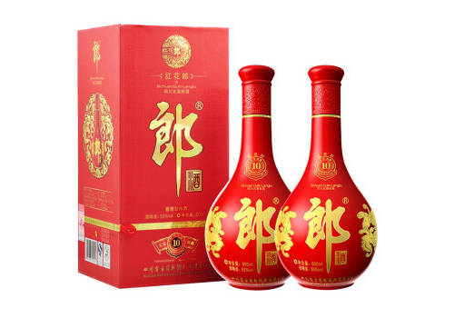 53度郎酒红花郎十（10）陈酿酱香型白酒500mlx2瓶礼盒装价格多少钱？