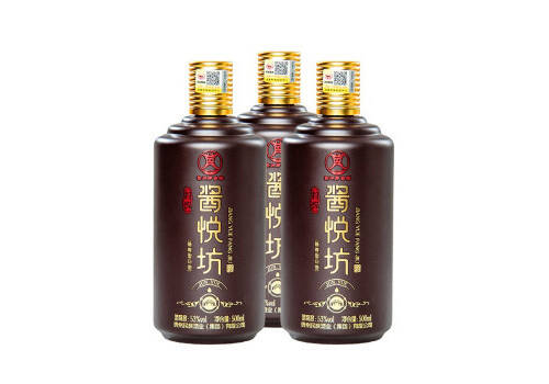 53度贵州茅台镇酱悦坊君悦酱香型白酒褐色3瓶整箱市场价多少钱？
