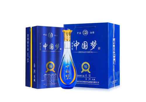52度洋河镇梦里香中国梦酒V6浓香型白酒蓝包装500mlx2瓶礼盒装价格多少钱？