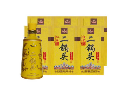 53度北京红星清香典范黄盒黄龙清香型白酒6瓶整箱价格？