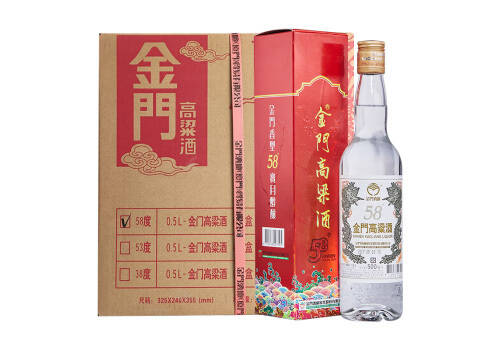 58度台湾金门高粱酒白金龙500mlx12瓶整箱价格？