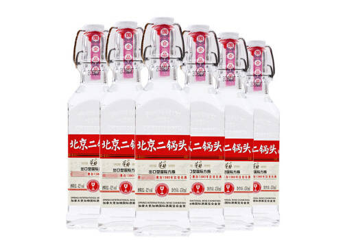 42度华都北京二锅头酒出口型国际小方瓶红标6瓶整箱价格？