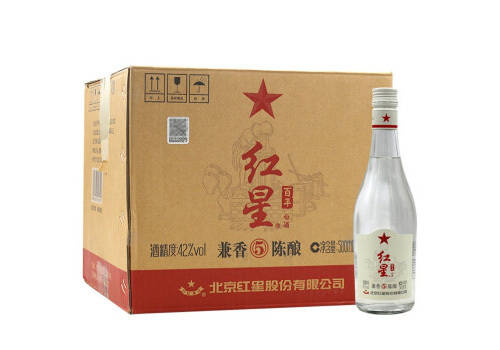 42度北京红星百年酒陈酿5白酒新包装12瓶整箱价格？