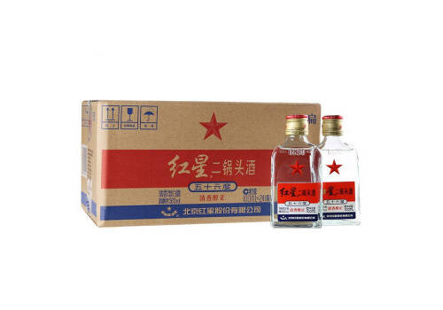 56度北京红星二锅头酒新版小二白扁瓶100mlx24瓶整箱价格？