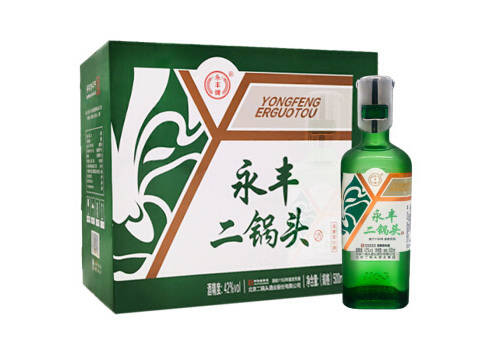 42度永丰牌北京二锅头钢盖系列翡翠绿瓶500mlx6瓶整箱价格？