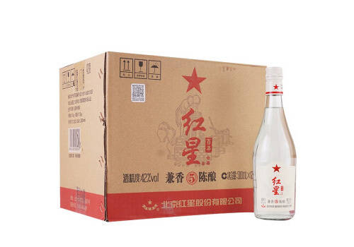 42度北京红星百年酒兼香5陈酿白酒12瓶整箱价格？