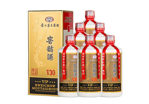 52度贵州茅台窖龄酒V30浓香型白酒500mlx6瓶整箱价格？