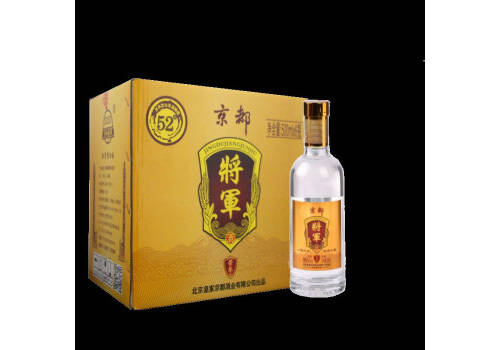 52度京都将军酒荣誉浓香型白酒500mlx6瓶整箱价格？