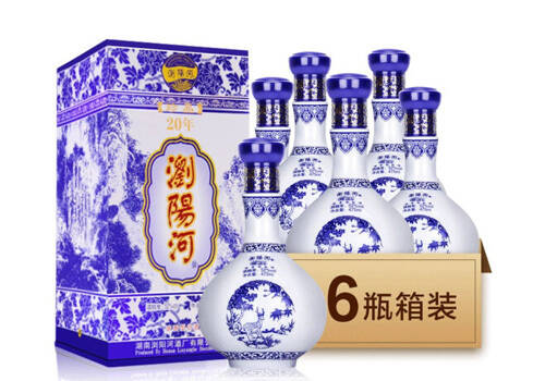 52度浏阳河青花瓷珍品20年475mlx6瓶整箱市场价多少钱？