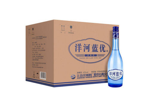 42度洋河蓝优白酒480mlx12瓶整箱价格？