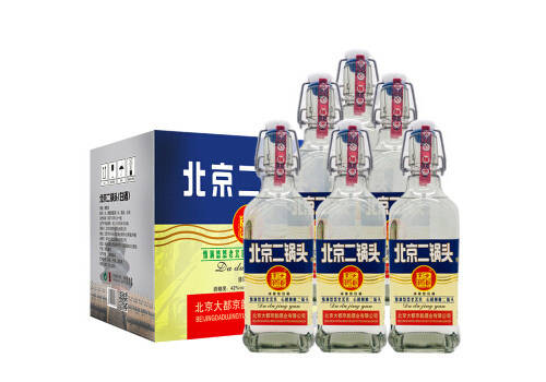 42度大都京韵北京二锅头小方瓶蓝标6瓶整箱价格？