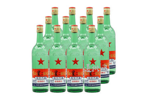 56度北京红星二锅头酒大绿瓶12瓶整箱价格？