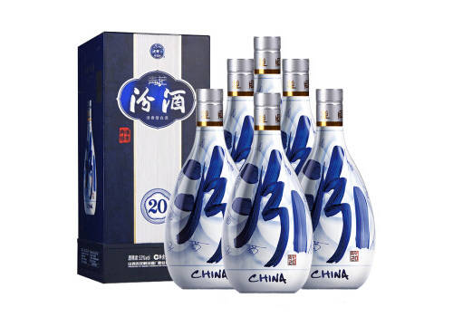 53度山西汾酒集团青花20清香型白酒500mlx6瓶整箱价格？