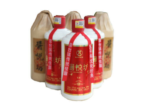 53度贵州茅台镇酱悦坊v5酱香型白酒6瓶整箱市场价多少钱？