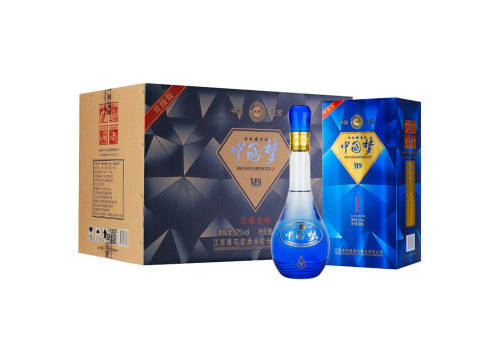 52度洋河镇龙瓷中国梦M9五星蓝钻浓香型白酒500mlx6瓶整箱价格？