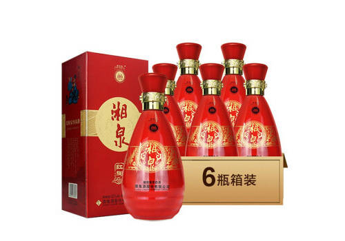 52度酒鬼酒湘泉彩陶系列馥郁香型白酒红陶6瓶整箱价格？